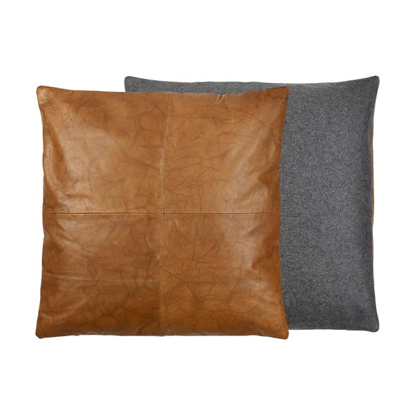Obojestranski usnjen okrasni vzglavnik Södahl Lodge, 60 x 60 cm-image-2