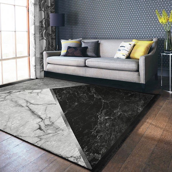 Belo-črna preproga 80x150 cm - Mila Home-image-2