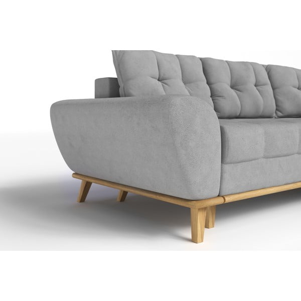 Svetlo siva raztegljiva kotna sedežna garnitura (desni kot) Balitco – Ropez-image-4