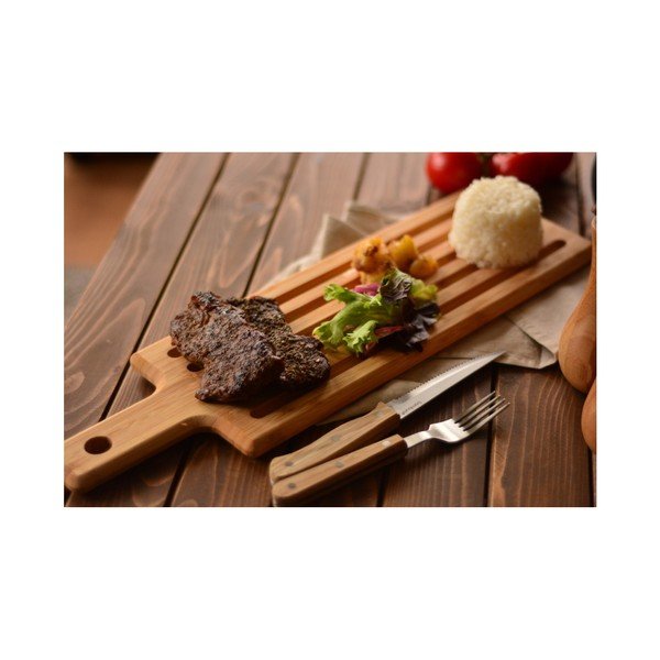 Bambusova servirna deska za steak Bambum Grill, dolžina 40 cm-image-1