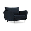 Temno modri žametni fotelj Vienna - Cosmopolitan Design