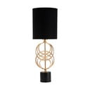 Črna/zlata namizna svetilka s tekstilnim senčnikom (višina 58,5 cm) Circly – Mauro Ferretti