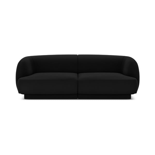 Črni žametni kavč 184 cm Miley - Micadoni Home