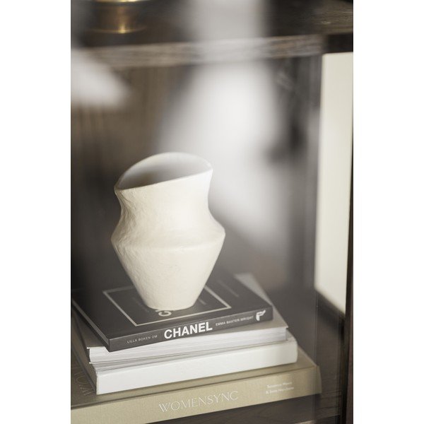 Rjava vitrina v hrastovem dekorju z drsnimi vrati 100x203 cm Hazelton – Rowico-image-3