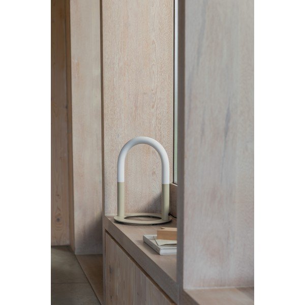 Bež kovinska LED zatemnitvena namizna svetilka (višina 36 cm) Arch – Zuiver-image-1