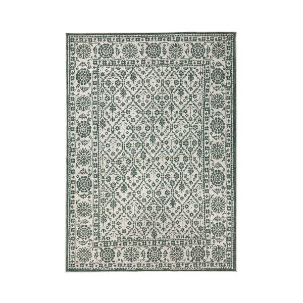 Siva in zelena vzorčasta obojestranska preproga Bougari Curacao, 200 x 290 cm