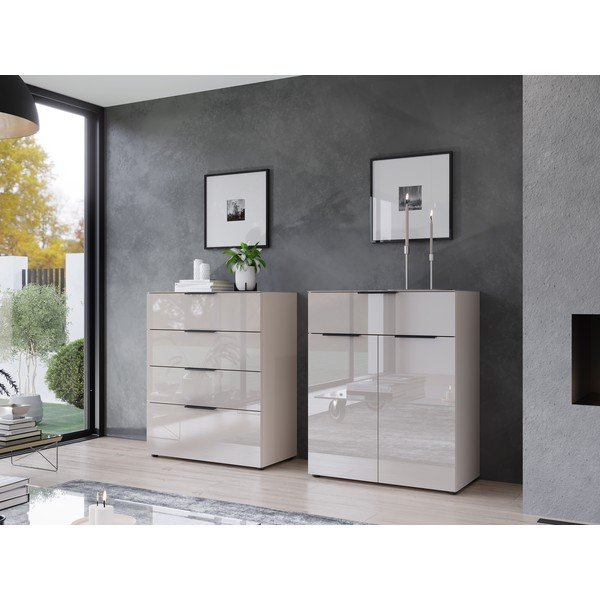 Kremno bela visoka komoda 83x102 cm Oakland – Germania-image-1