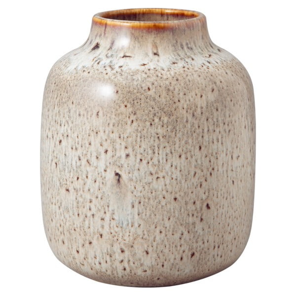 Sivo-bež keramična vaza Villeroy & Boch Like Lave, višina 15 cm