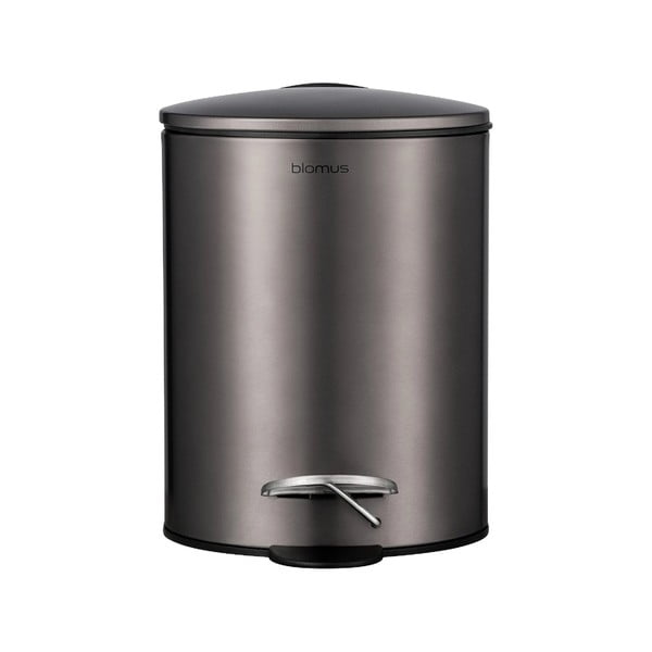 Temno rjav jeklen koš za smeti s pedalom 3 l Tubo – Blomus