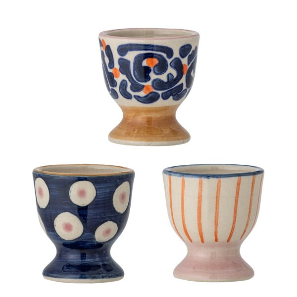 Lončeni podstavki za jajca v kompletu 3 ks Eviaya – Bloomingville