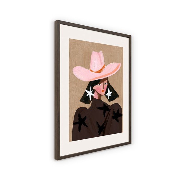 Tiskana slika z okvirjem 50x70 cm Cowgirl – Styler-image-4