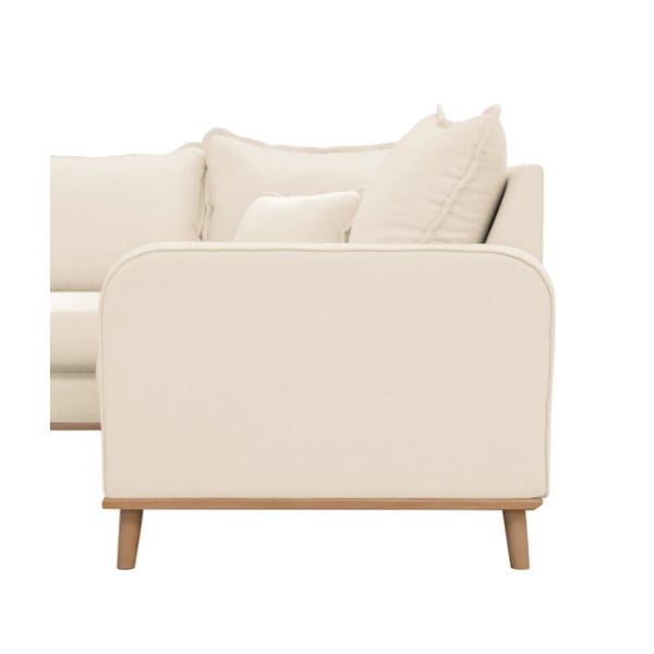 Kremno bela kotna sedežna garnitura (z levim kotom) Beata – Ropez-image-4