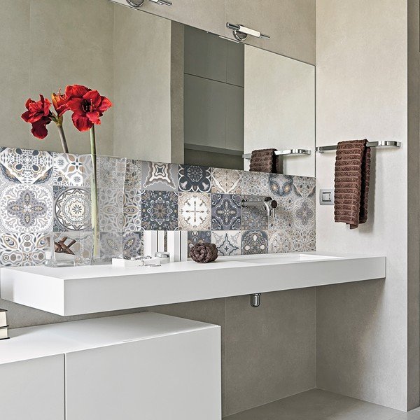Komplet 24 stenskih nalepk Ambiance Tiles Azulejos Nello, 10 x 10 cm-image-3