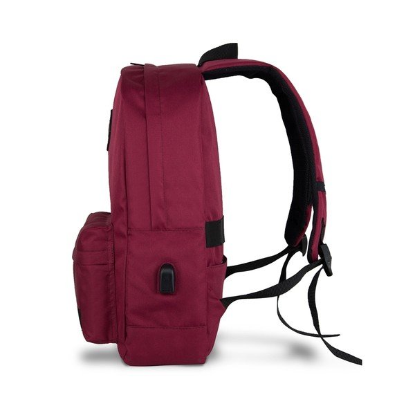 Temno vinsko rdeč nahrbtnik z USB priključkom My Valice SPECTA Smart Bag-image-2