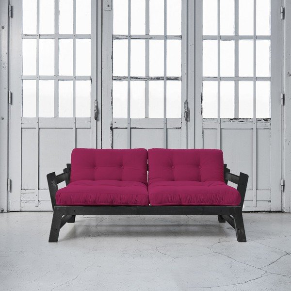 Raztegljiv kavč Karup Step Black/Pink-image-1