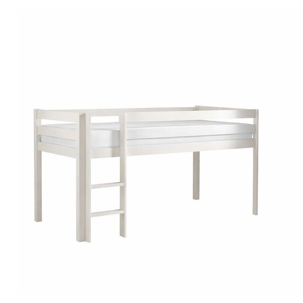 Bela dvignjena otroška postelja iz borovega lesa 90x200 cm PINO - Vipack