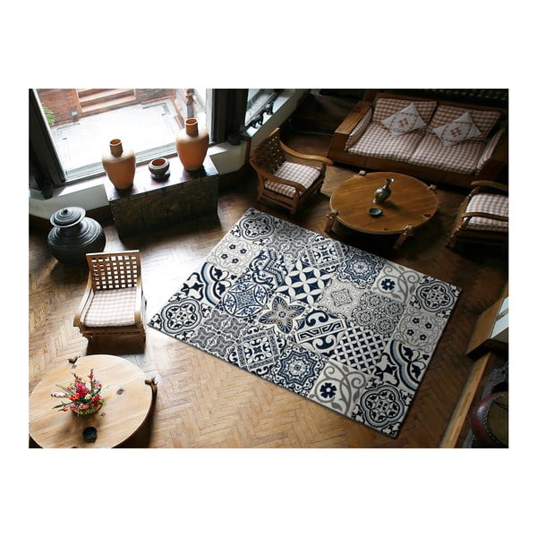 Modra preproga Universal Indigo Azul Mecho, 140 x 200 cm-image-1