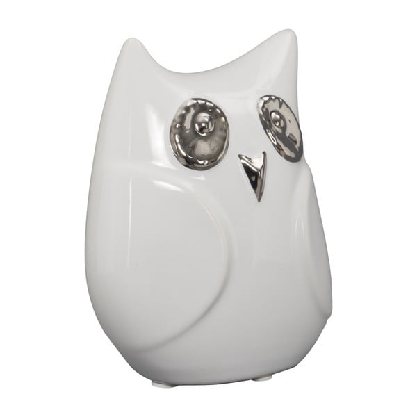 Bela keramična dekorativna figurica Mauro Ferretti Gufo Funny Owl, višina 13 cm