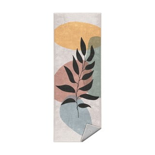 Kremno bel pralen tekač 80x200 cm Illustrated Autumn – Mila Home