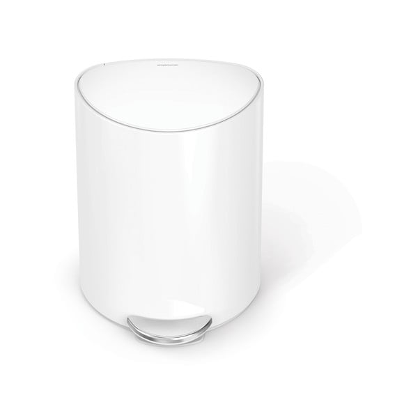 Bel kovinski koš za smeti s pedalom 6 l – simplehuman-image-2