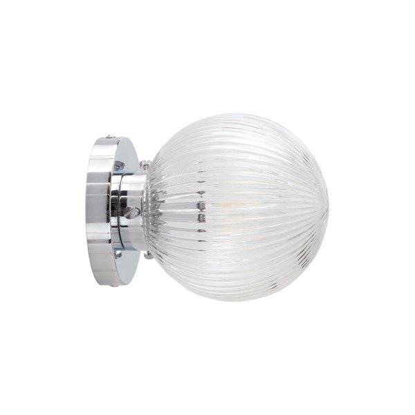 Steklena stropna svetilka v sijajno srebrni barvi ø 15 cm Tink – Jotex-image-3
