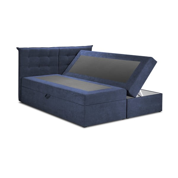 Temno modra postelja Mazzini Beds Echaveria, 200 x 200 cm-image-2