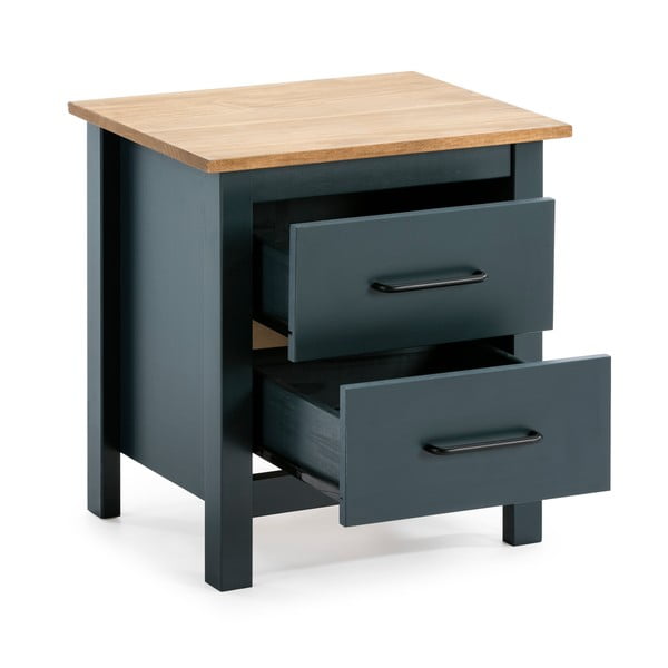 Temno modra nočna omarica iz masivnega bora Miranda – Marckeric-image-3