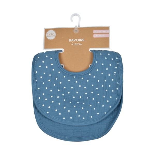 Modri slinčki iz muslina v kompletu 2 ks – Bébé Douceur-image-3