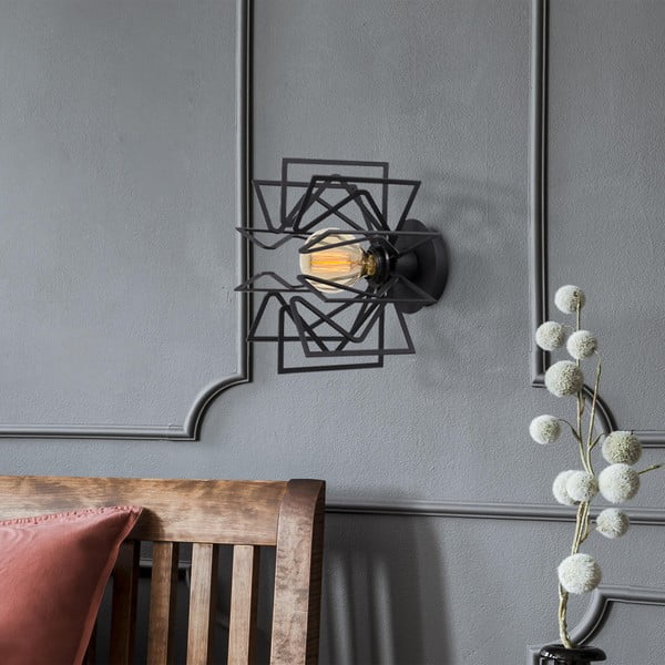 Črna stenska svetilka Nemrut – Opviq lights-image-1