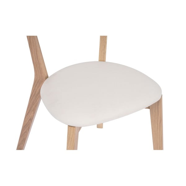 Hrastov jedilni stol z belim sedežem Arch - Bonami Selection-image-3