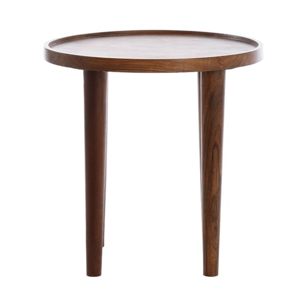 Okrogla stranska mizica iz masivne akacije ø 49 cm Qiano – Light & Living-image-1