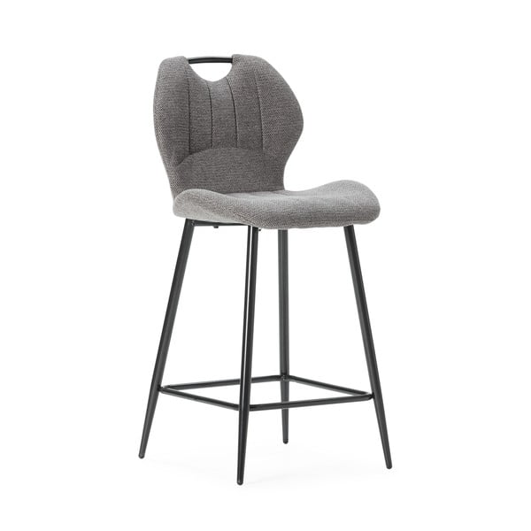 Sivi barski stoli v kompletu 2 ks (višina sedeža 65 cm) Muli – Marckeric