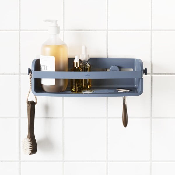 Modra kopalniška polica iz reciklirane plastike z namestitvijo brez vrtanja Flex – Umbra-image-2