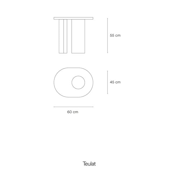 Stranska mizica v jesenovem dekorju 45x60 cm Nori – Teulat-image-3