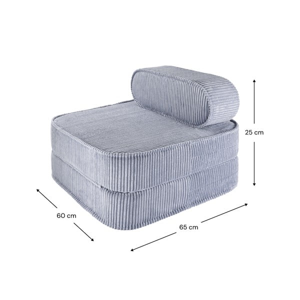 Moder otroški fotelj iz rebrastega žameta Flip – Wigiwama-image-4