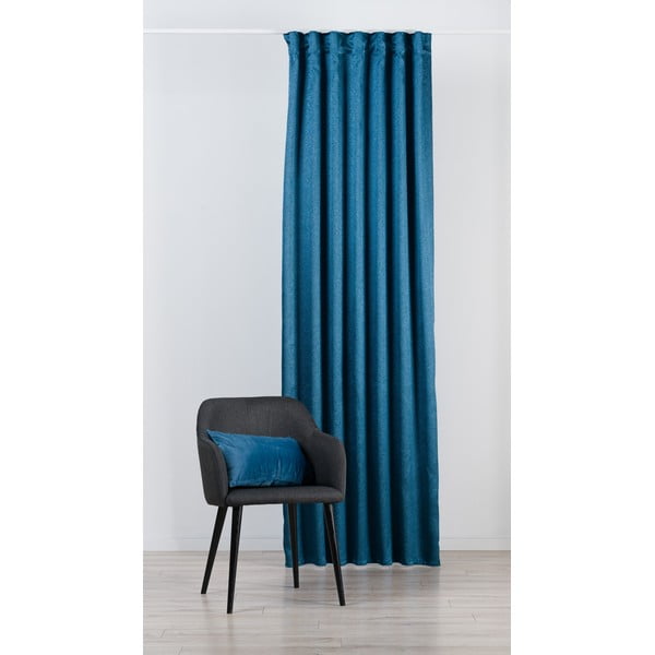 Modra zavesa z drsniki 135x245 cm Supreme – Mendola Fabrics