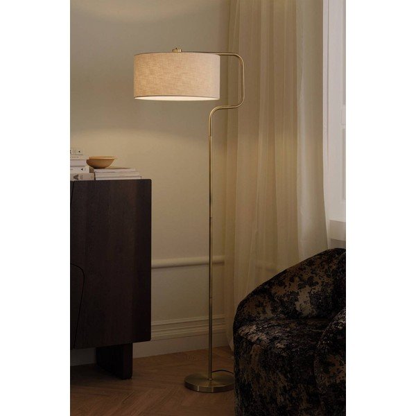 Kremno bela/medeninasta tekstilna stoječa svetilka (višina 160 cm) Josho – Ellos Home-image-2