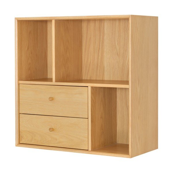 Sistem modularnih polic v hrastovem dekorju v naravni barvi 70x70 cm Z  – Tenzo-image-4