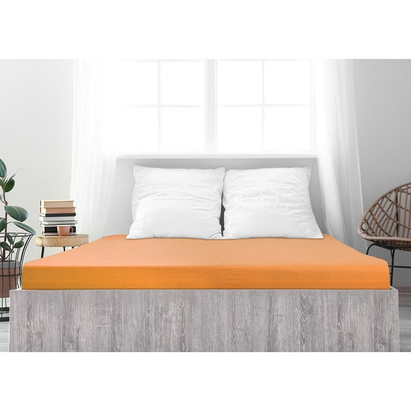 Rožnato-oranžna napenjalna rjuha 90x200 cm – B.E.S.-image-2