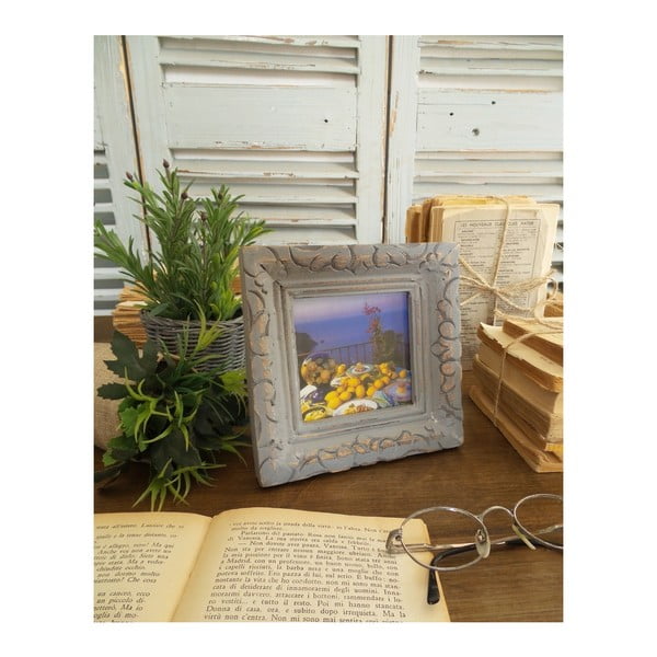 Okvir za fotografije iz sivega mangovega lesa Orchidea Milano, primerna velikost fotografije 9 x 9 cm