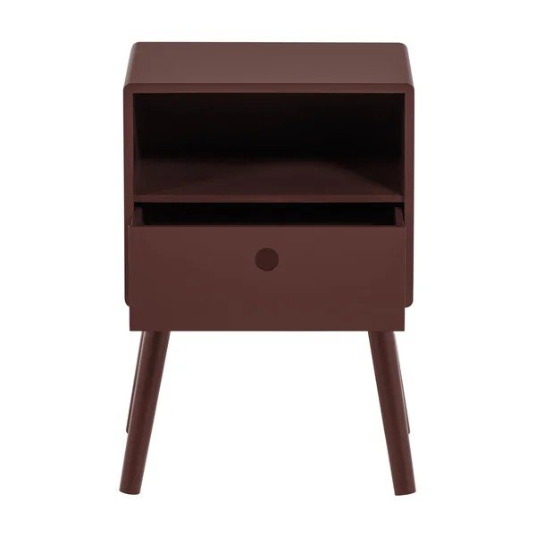Bordo rdeča nočna omarica iz MDF plošč Ozzy – WOOOD-image-4