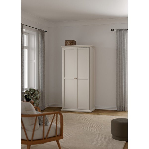 Kremno bela garderobna omara 96x201x60,5 cm Paris – Tvilum-image-1