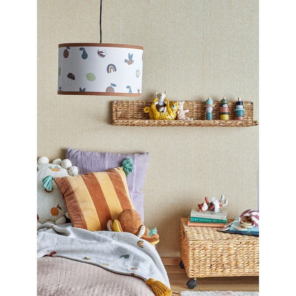 Belo/rjavo otroško senčilo s tekstilnim senčilom ø 34 cm Agnes – Bloomingville Mini-image-1