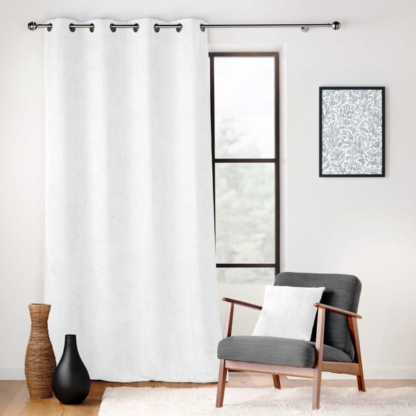 Bela zavesa iz šenilje 140x260 cm Leo – douceur d'intérieur-image-3