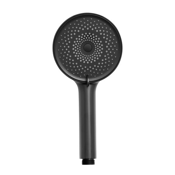 Mat črna plastična tuš ročka ø 12 cm Softwater – Wenko