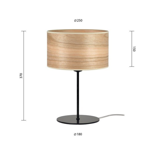 Svetlo rjava namizna svetilka iz naravnega furnirja Sotto Luce Tsuri S, ⌀ 25 cm-image-3