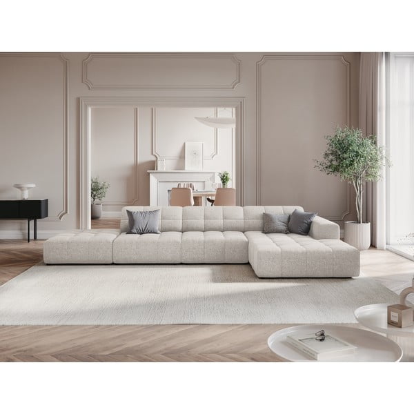 Svetlo siva kotna sedežna garnitura (desni kot) Chicago – Cosmopolitan Design-image-1