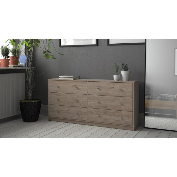 Komoda v naravni barvi 143x68x32 cm May – Tvilum-image-1