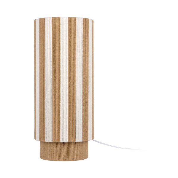 Bela/v naravni barvi namizna svetilka iz vrvi (višina 58 cm) Vienna Stripes – Leitmotiv