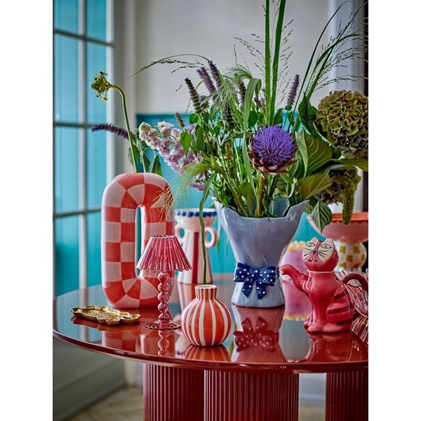 Rožnato-oranžna/kremno bela keramična ročno poslikana vaza (višina 32 cm) Mae – Bloomingville-image-2